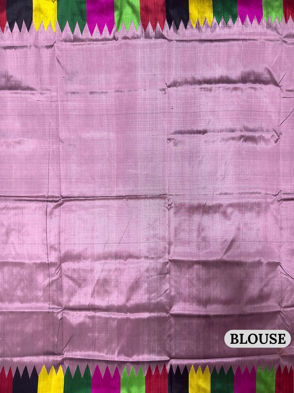 Pastel Pink Double Pallu Handloom Berhampuri Pure Silk Patta Saree