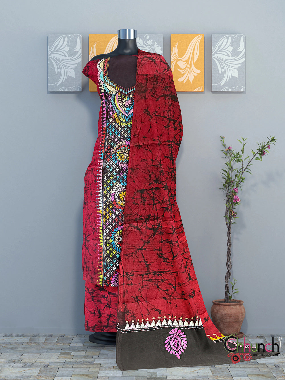 handloom dress design Kokum Handloom Dress by JODI  Handwoven Cotton & Embroidery XL