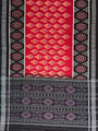 Red and Black Handloom Cotton Sambalpuri Saree