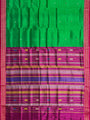 Green and Pink Pure Silk Handloom Khandua Patta Saree
