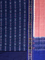 Navy Blue and Baby Pink Sambalpuri Handloom Cotton Dress Material