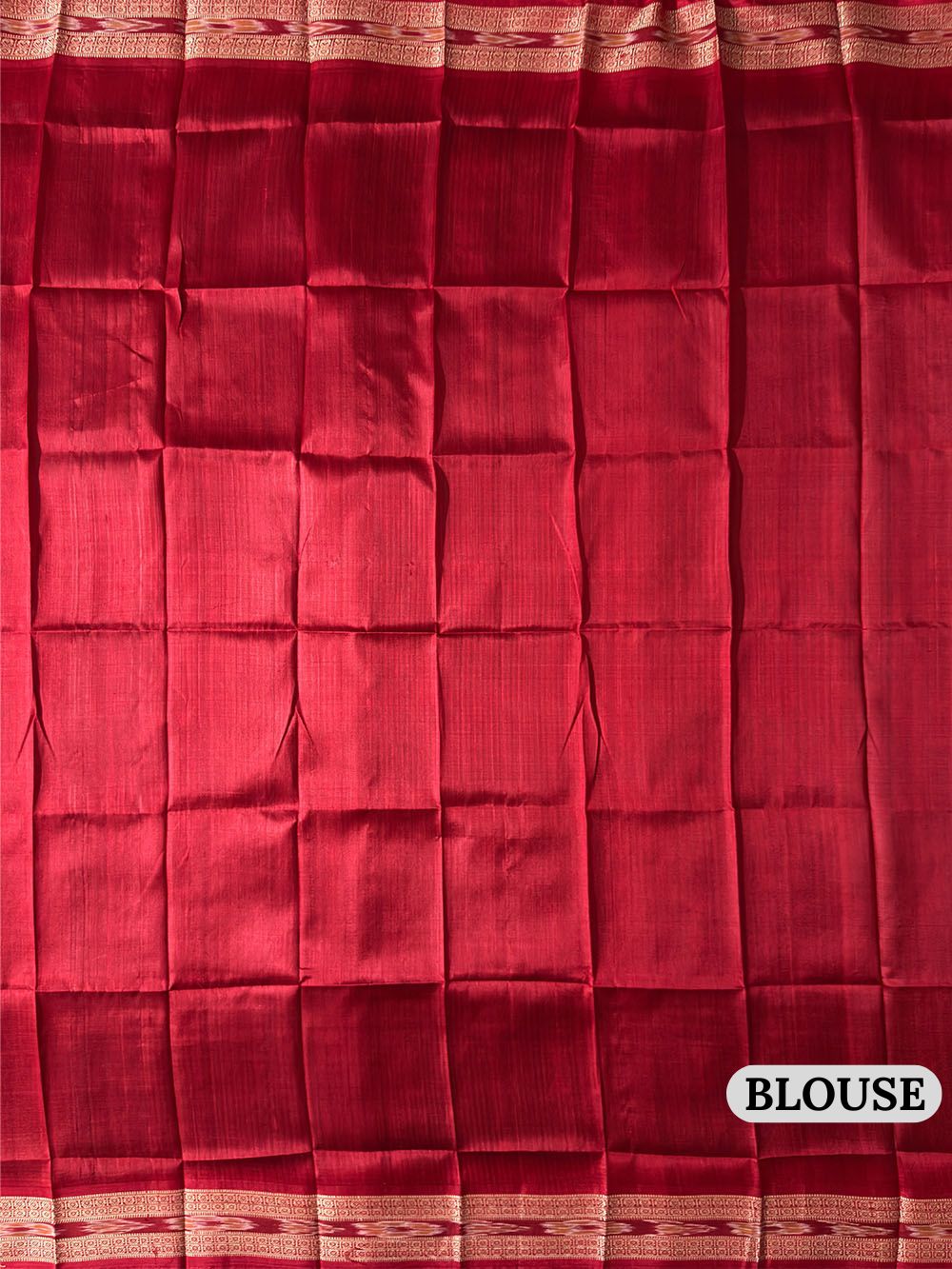 Azure Blue and Red Pure Silk Handloom Khandua Patta Saree
