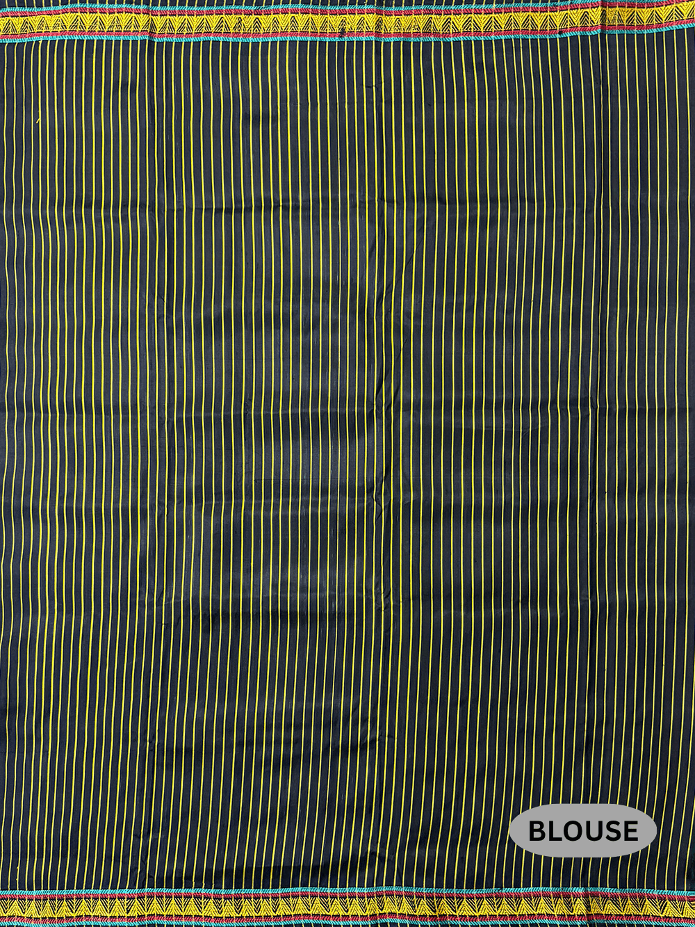 Black Dongria Pattern Pure Silk Handloom Khandua Patta Saree