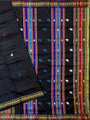 Black Dongria Pattern Pure Silk Handloom Khandua Patta Saree