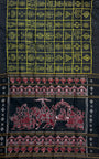 Black Nabakothi Pure Silk Handloom Khandua Patta Saree with Palki Pattern Anchal