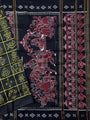 Black Nabakothi Pure Silk Handloom Khandua Patta Saree with Palki Pattern Anchal