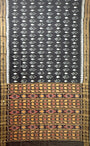 Black Pure Silk Handloom Khandua Patta Saree with Sankha Pattern