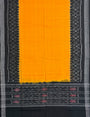 Black, Yellow and Red Sambalpuri Handloom Cotton Dress Material in Utkal Laxmi Pattern