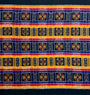 Black, Yellow and Red Sambalpuri Handloom Cotton Dress Material in Utkal Laxmi Pattern