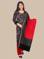 Black, yellow and Red Tribal Motifs Sambalpuri Handloom Cotton Dress Material