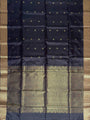 Black and Golden Pure Silk Kanjivaram Handloom Saree
