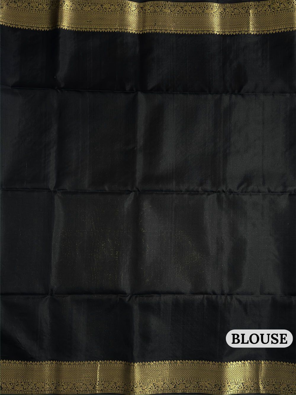 Black and Golden Pure Silk Kanjivaram Handloom Saree