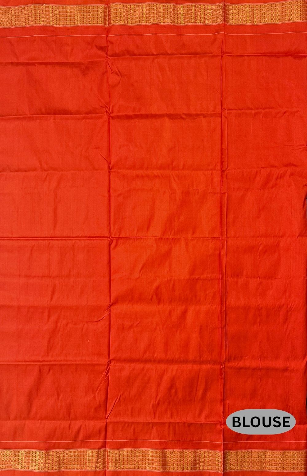 Black and Orange Pure Sambalpuri Tissue Silk Handloom Saree