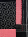 Black and Peach Sambalpuri Handloom Cotton Dress Material