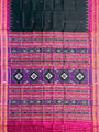 Black and Pink Pure Silk Handloom Khandua Patta Saree