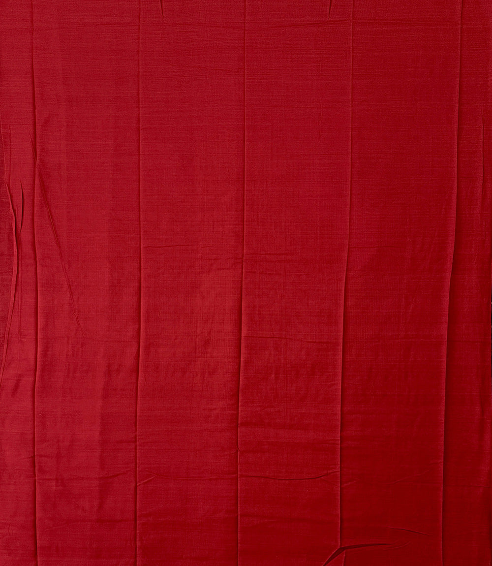 Black and Red Flower Motif Sambalpuri Handloom Cotton Dress Material