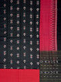 Black and Red Pasapalli Pattern Nuapatna Handloom Cotton Dress Material