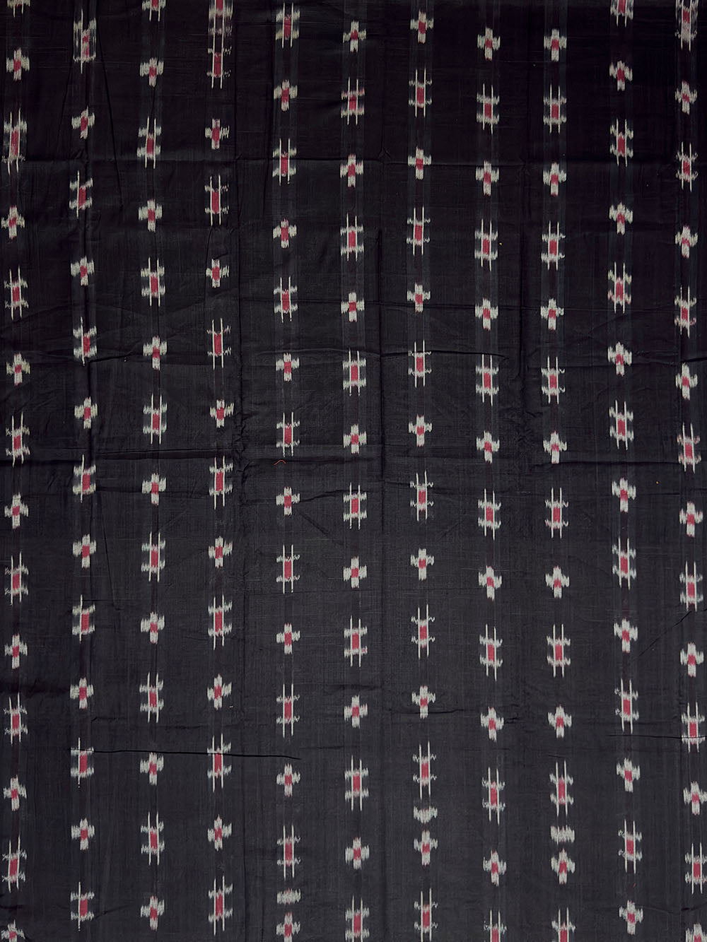 Black and Red Pasapalli Pattern Nuapatna Handloom Cotton Dress Material