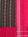 Black and Red Pasapalli Pattern Nuapatna Handloom Cotton Dress Material