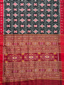 Black and Red Pasapalli Pattern Pure Silk Handloom Khandua Patta Saree
