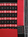 Black and Red Pasapalli Pattern Sambalpuri Handloom Cotton Dress Material