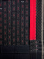 Black and Red Sambalpuri Handloom Cotton Dress Material