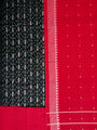 Black and Red Tribal Pattern Nuapatna Handloom Cotton Dress Material