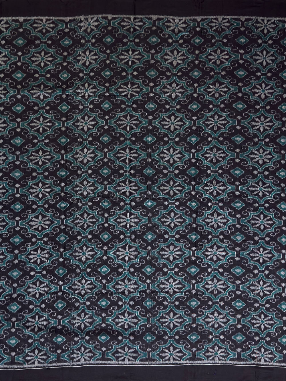 Black and Teal Sambalpuri Handloom Cotton Dress Material