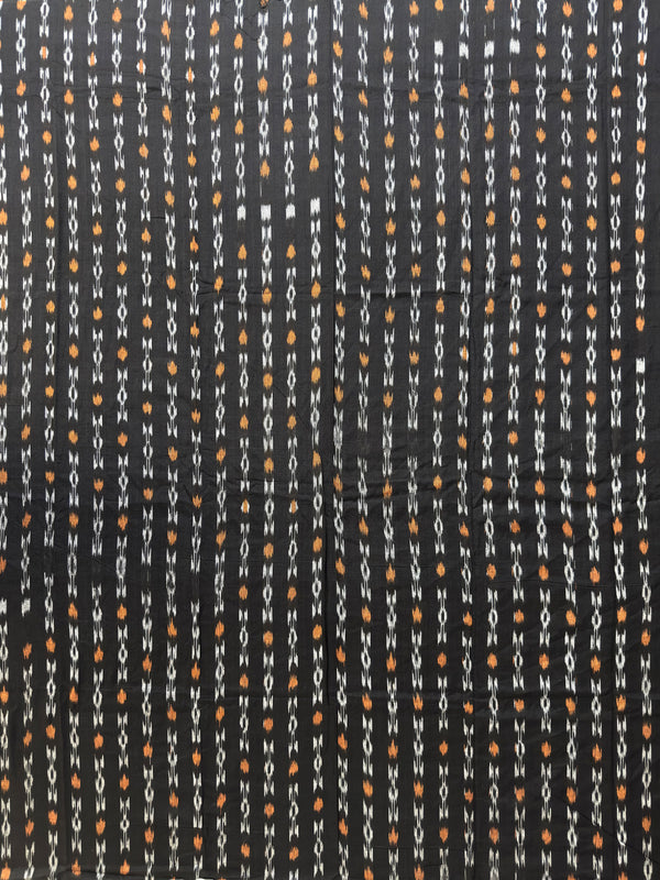 Black and Yellow Nuapatna Handloom Cotton Dress Material