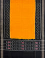 Black and Yellow Sambalpuri Handloom Cotton Dress Material in Ashwini Pattern