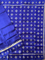 Blue Pure Silk Handloom Khandua Patta Saree with Pasapalli Design