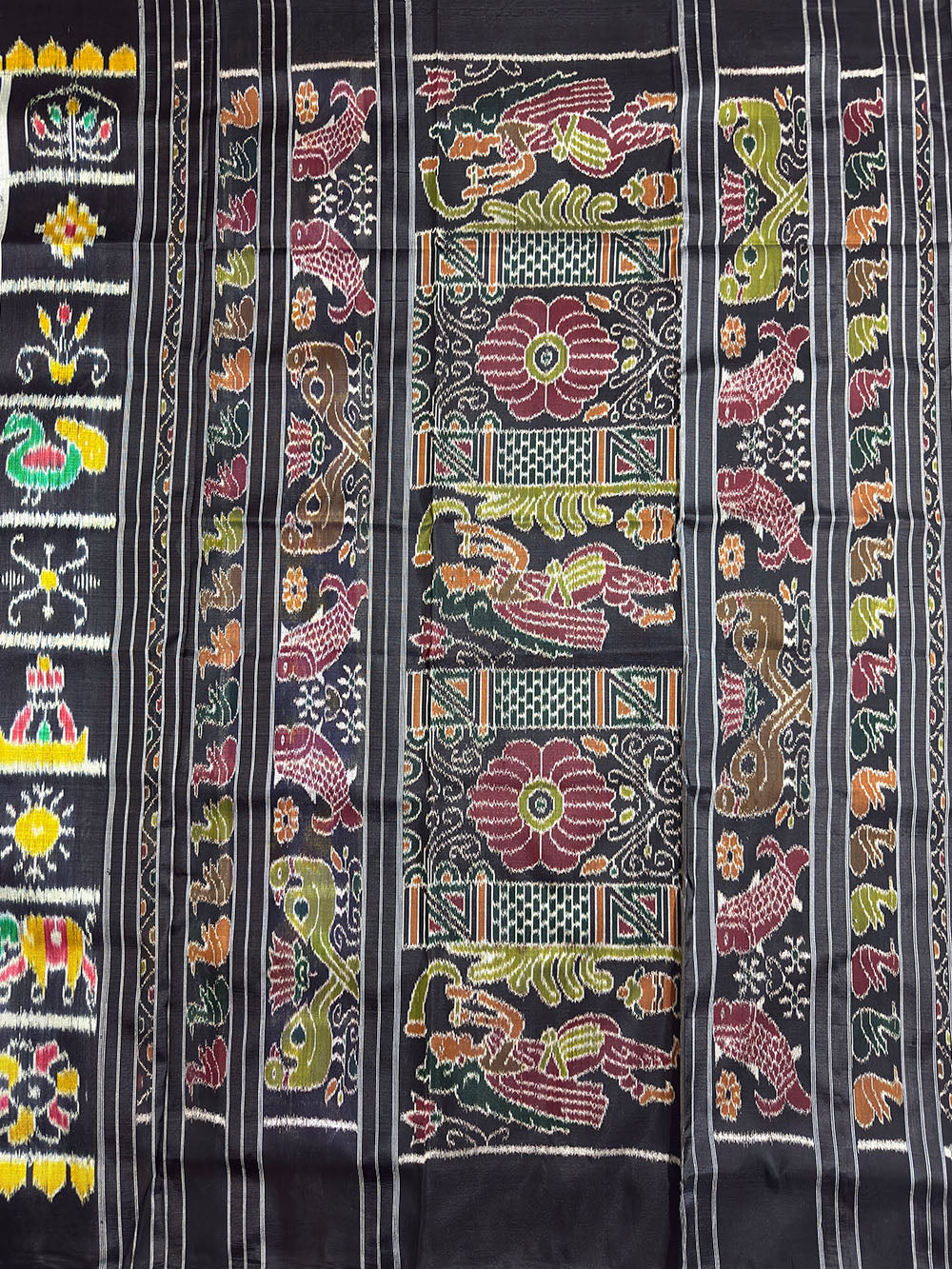 Blue and Black Nabakothi Handloom Khandua Patta Saree