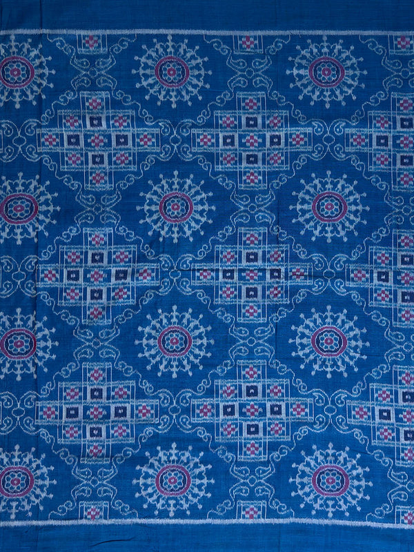 Blue and Black Sambalpuri Handloom Cotton Dress Material