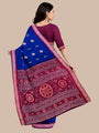 Blue and Maroon Handloom Cotton Sambalpuri Saree