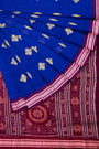 Blue and Maroon Handloom Cotton Sambalpuri Saree