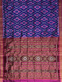 Blue and Pink Pure Silk Handloom Khandua Patta Saree