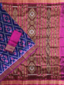 Blue and Pink Pure Silk Handloom Khandua Patta Saree