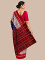 Blue and Red Handloom Cotton Sambalpuri Saree