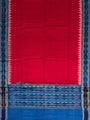 Blue and Red Sambalpuri Handloom Cotton Dress Material
