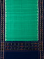 Blue and Teal Sambalpuri Handloom Cotton Dress Material With Parrot Motifs