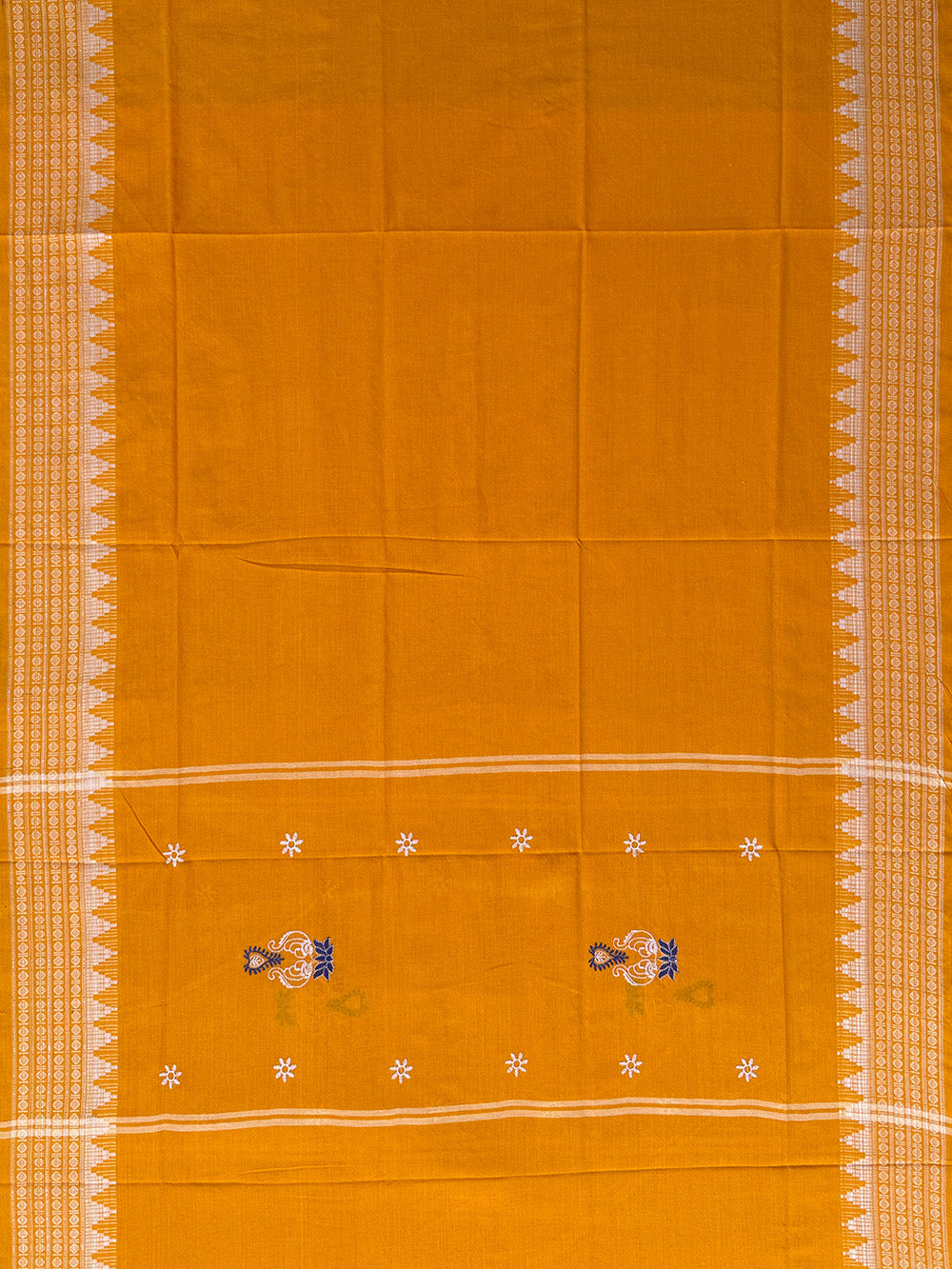 Blue and Yellow Nuapatna Handloom Cotton Dress Material