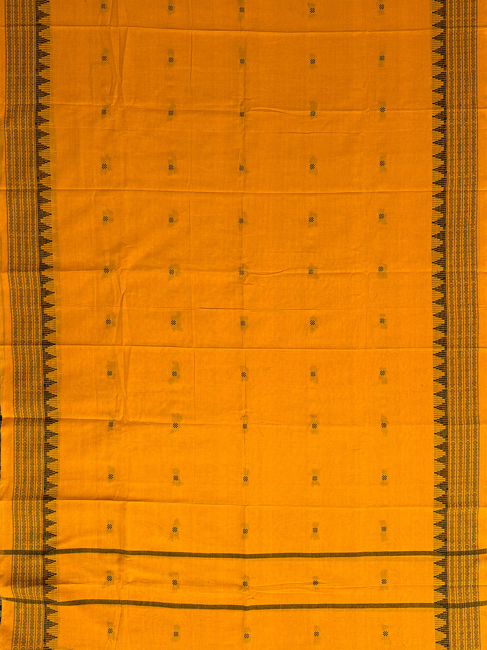 Blue and Yellow Nuapatna Handloom Cotton Dress Material