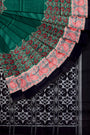 Bottle Green and Black Handloom Cotton Sambalpuri Saree