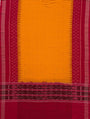 Bright Red and Yellow Sambalpuri Handloom Cotton Dress Material
