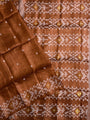 Brown Pure Silk Tussar Handloom Saree