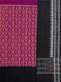 Burgundy and Black Sambalpuri Handloom Cotton Dress Material