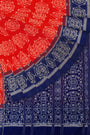 Coral Red and Blue Handloom Cotton Sambalpuri Saree