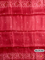 Crimson Red Pure Silk Tussar Handloom Saree