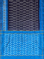 Dark Blue and Light Blue Pochampally Pure Silk Handloom Saree in Ikkat Pattern