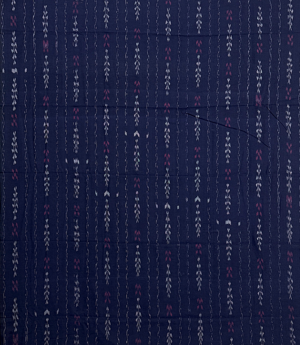 Dark Blue and Turquoise Sambalpuri Handloom Cotton Dress Material